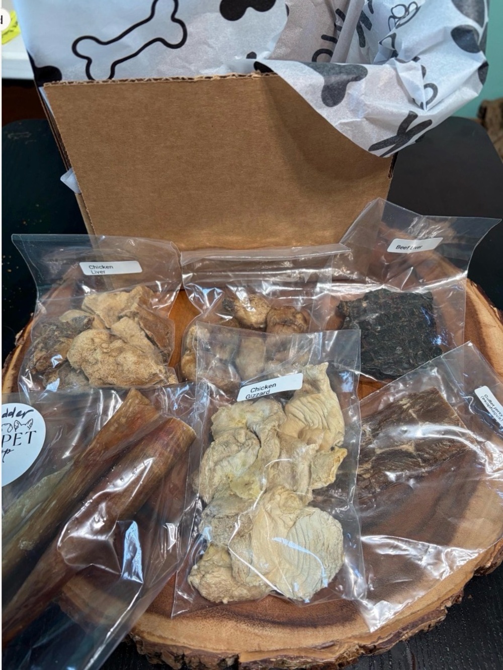 Assorted Small Pet Natural Bites -Charcuterie Board for Pets